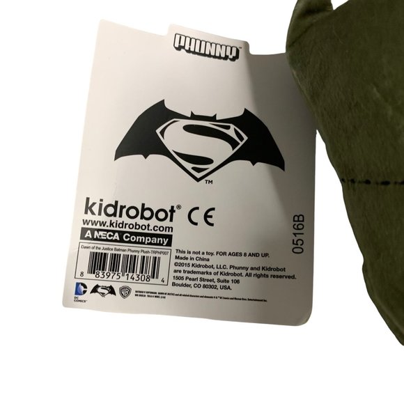 Phunny Kidrobot Batman V Superman Plush Toy Loot Crate 8.5 in Soft Stuffed NEW - Picture 6 of 6